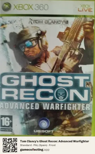 Tom Clancy's Ghost Recon: Advanced Warfighter Xbox 360, Spain box front