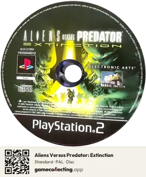 Aliens Versus Predator: Extinction PlayStation 2, PAL disc