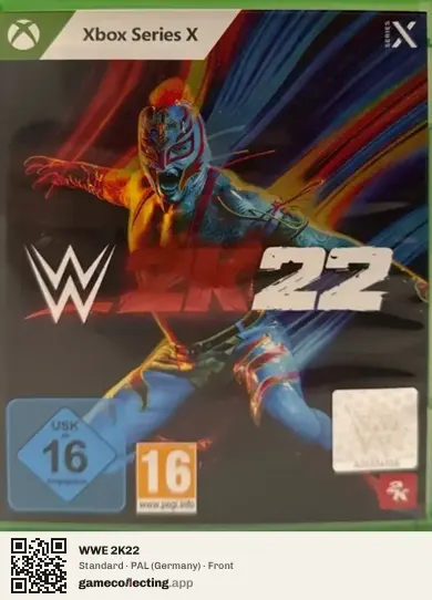 WWE 2K22 Xbox Series X, Germany box front