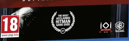 Hitman, the PEGI square on its front