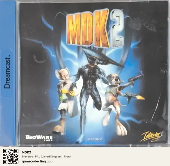 MDK2 Sega Dreamcast, United Kingdom box front