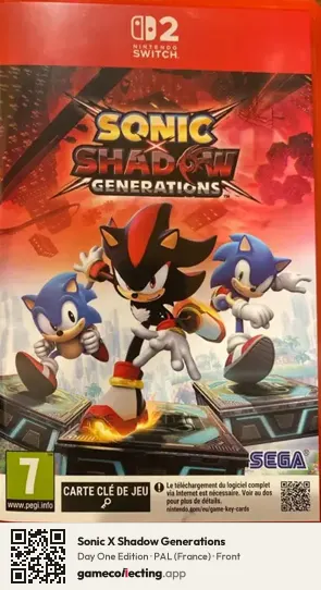 Sonic X Shadow Generations Nintendo Switch 2, France box front