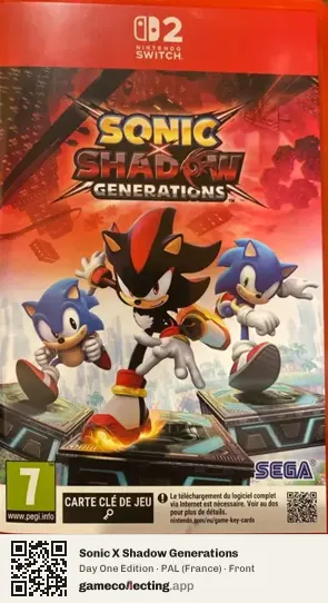 Sonic X Shadow Generations Nintendo Switch 2, France box front
