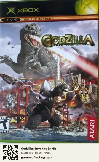 Godzilla: Save the Earth Xbox, NTSC box front