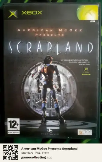 American McGee Presents Scrapland Xbox, PAL box front