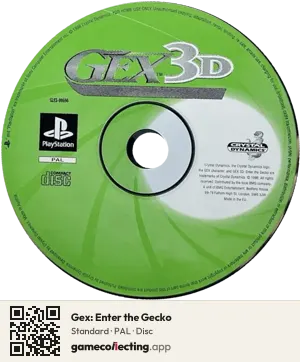 Gex: Enter the Gecko PlayStation, PAL disc