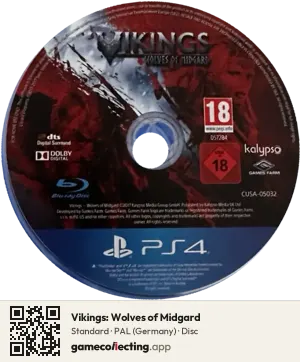 Vikings: Wolves of Midgard PlayStation 4, PAL disc