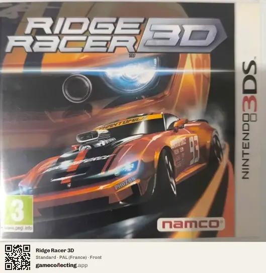 Ridge Racer 3D Nintendo 3DS, France box front