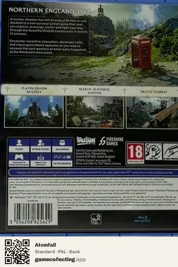 Atomfall PlayStation 4, PAL box back