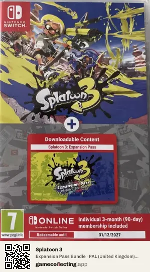 Splatoon 3 Nintendo Switch, United Kingdom box front
