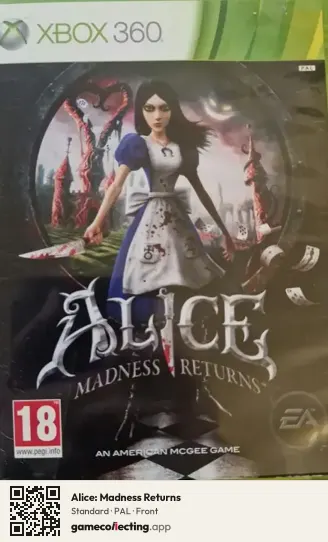 Alice: Madness Returns Xbox 360, PAL box front
