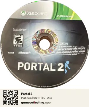 Portal 2 Xbox 360, NTSC disc