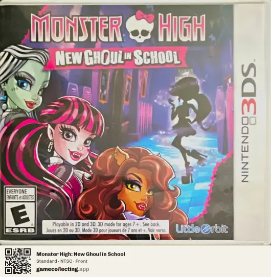 Monster High: New Ghoul in School Nintendo 3DS, NTSC box front