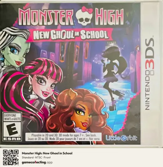 Monster High: New Ghoul in School Nintendo 3DS, NTSC box front