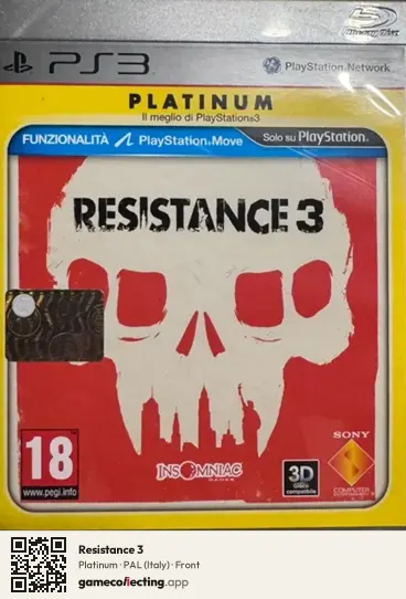 Resistance 3 PlayStation 3, Italy box front