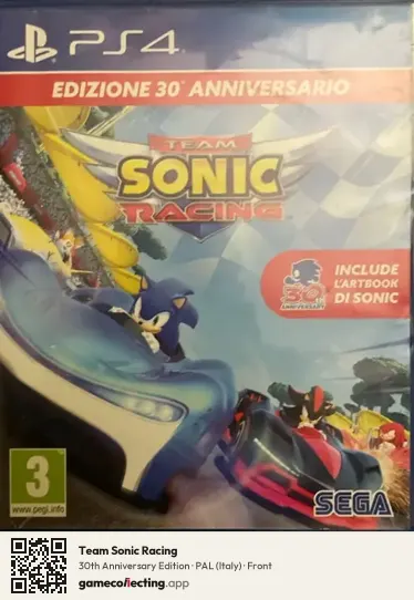 Team Sonic Racing PlayStation 4, Italy box front