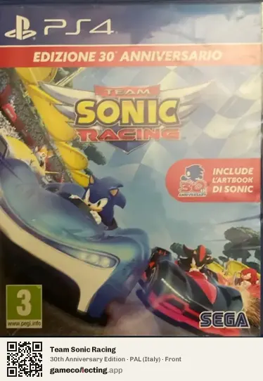 Team Sonic Racing PlayStation 4, Italy box front
