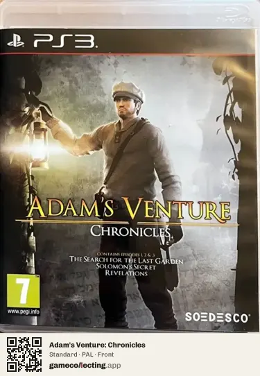 Adam's Venture: Chronicles PlayStation 3, PAL box front