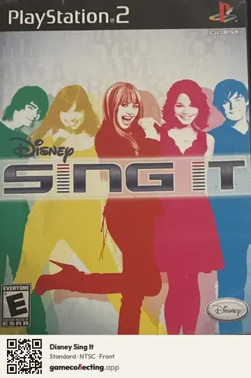 Disney Sing It PlayStation 2, NTSC box front
