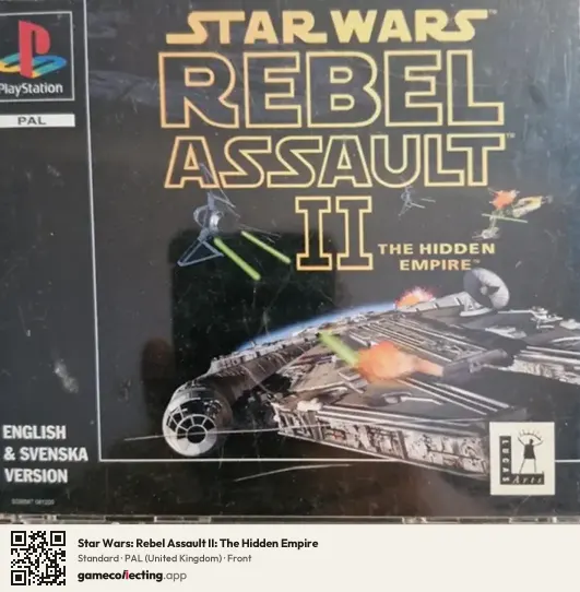 Star Wars: Rebel Assault II: The Hidden Empire PlayStation, United Kingdom box front