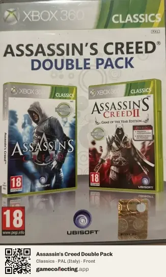 Assassin's Creed Double Pack Xbox 360, Italy box front