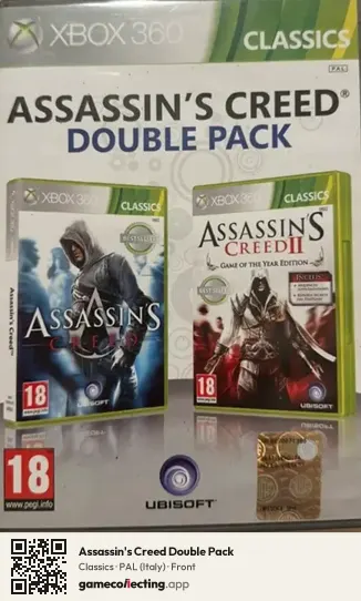 Assassin's Creed Double Pack Xbox 360, Italy box front