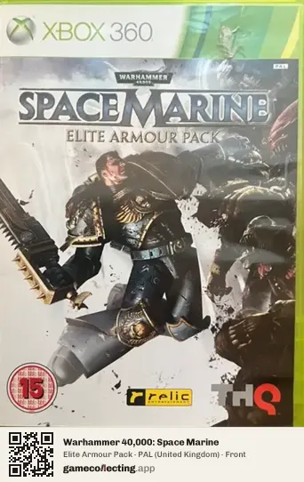 Warhammer 40,000: Space Marine Xbox 360, United Kingdom box front