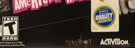Tony Hawk's American Wasteland, the ESRB box on its front