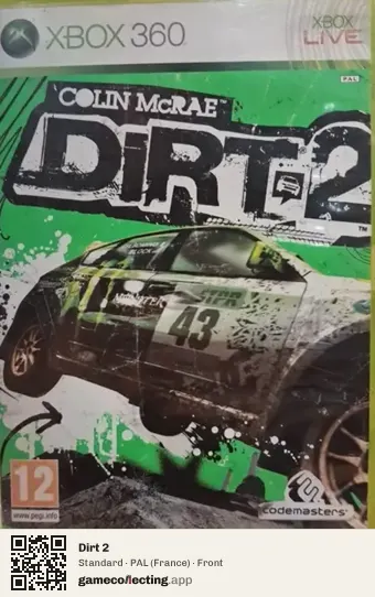 Dirt 2 Xbox 360, France box front
