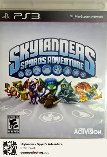 Skylanders: Spyro's Adventure PlayStation 3, NTSC box front
