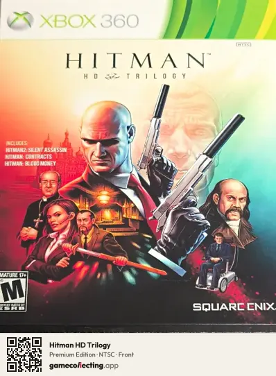Hitman HD Trilogy Xbox 360, NTSC box front