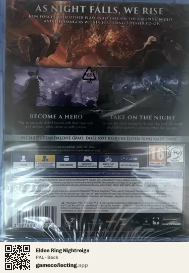 Elden Ring Nightreign PlayStation 4, PAL box back