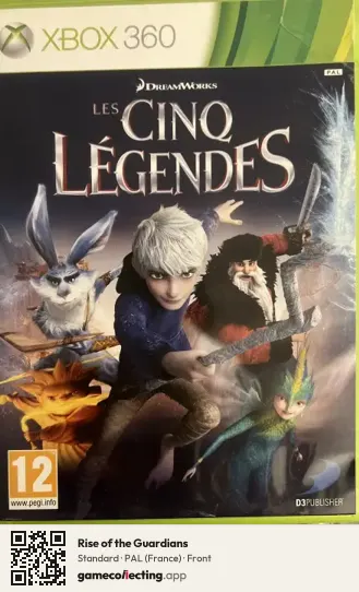 Rise of the Guardians Xbox 360, France box front