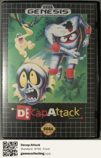 Decap Attack Sega Mega Drive / Genesis, NTSC box front