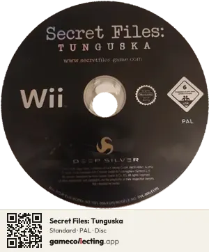 Secret Files: Tunguska Nintendo Wii, PAL disc