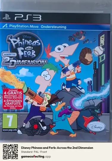 Disney Phineas and Ferb: Across the 2nd Dimension PlayStation 3, PAL box front