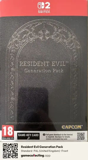 Resident Evil Generation Pack Nintendo Switch 2, United Kingdom box front