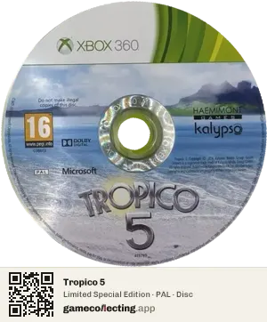 Tropico 5 Xbox 360, PAL disc