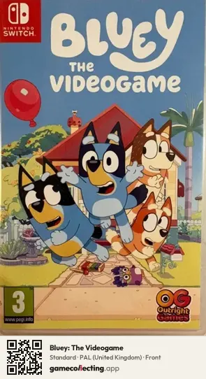 Bluey: The Videogame Nintendo Switch, United Kingdom box front