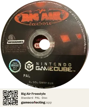 Big Air Freestyle Nintendo GameCube, PAL disc