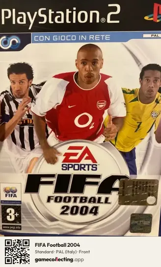 FIFA Football 2004 PlayStation 2, Italy box front