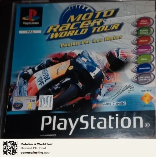 Moto Racer World Tour PlayStation, PAL box front