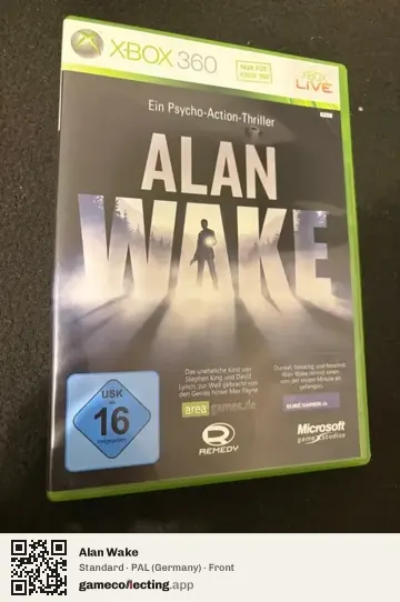 Alan Wake Xbox 360, Germany box front