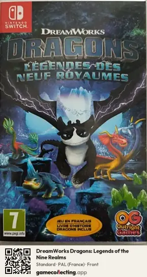 DreamWorks Dragons: Legends of the Nine Realms Nintendo Switch, France box front