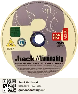 .hack Outbreak PlayStation 2, PAL disc