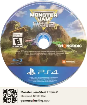 Monster Jam Steel Titans 2 PlayStation 4, NTSC disc
