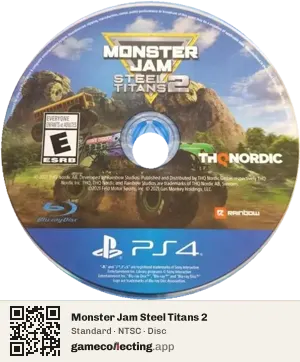 Monster Jam Steel Titans 2 PlayStation 4, NTSC disc