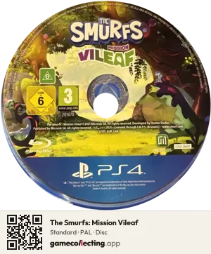 The Smurfs: Mission Vileaf PlayStation 4, PAL disc