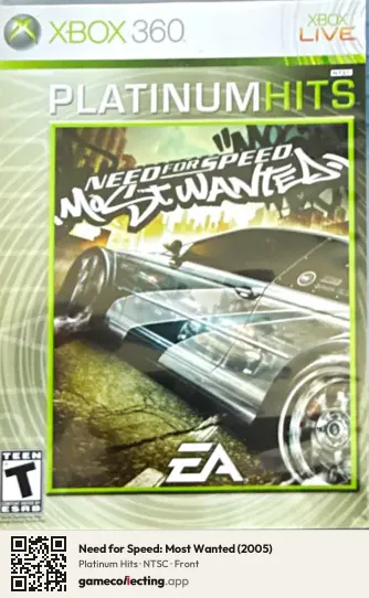 Need for Speed: Most Wanted (2005) Xbox 360, NTSC box front