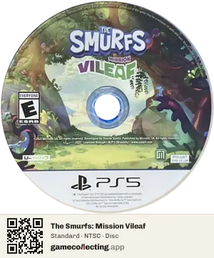 The Smurfs: Mission Vileaf PlayStation 5, NTSC disc